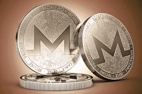 Stack of Monero coins.